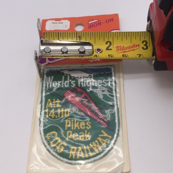 Cog Railway World’s Highest Alt. 14,110 Pikes Peak Badge Patch Colorado Train - Picture 8 of 10
